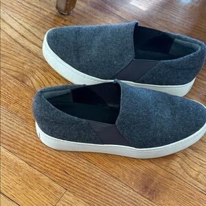 Vince. grey wool platform sneakers